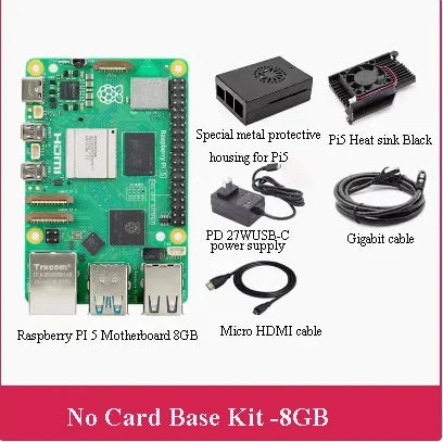 Raspberry PI 5 Cardless Base Kit 8G Electronic Components
