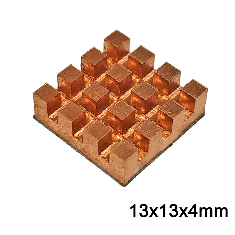 Custom Pure Copper Mini Heat Sink Memory RAM Adhesive Back  Cooling For VGA DDR MOS GPU IC Chipset Radiator Cooler Heatsink 13x13x4mm Manufacturer