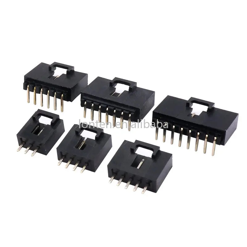 Custom 10PCS Dupont Connector MX2.54 Single Row With Belt Buckle 2.54MM Straight Pin Header Curved Pin Header 2P 3P 4P 5P 6P Manufacturer