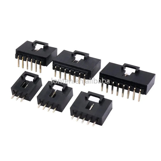 Custom 10PCS Dupont Connector MX2.54 Single Row With Belt Buckle 2.54MM Straight Pin Header Curved Pin Header 2P 3P 4P 5P 6P Manufacturer