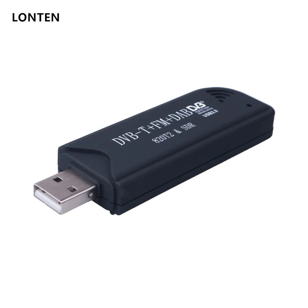 Custom Lonten USB2.0 FM DAB DVB-T RTL2832U R820T2 RTL-SDR SDR Dongle Stick Digital TV Tuner Receiver with Antenna Manufacturer