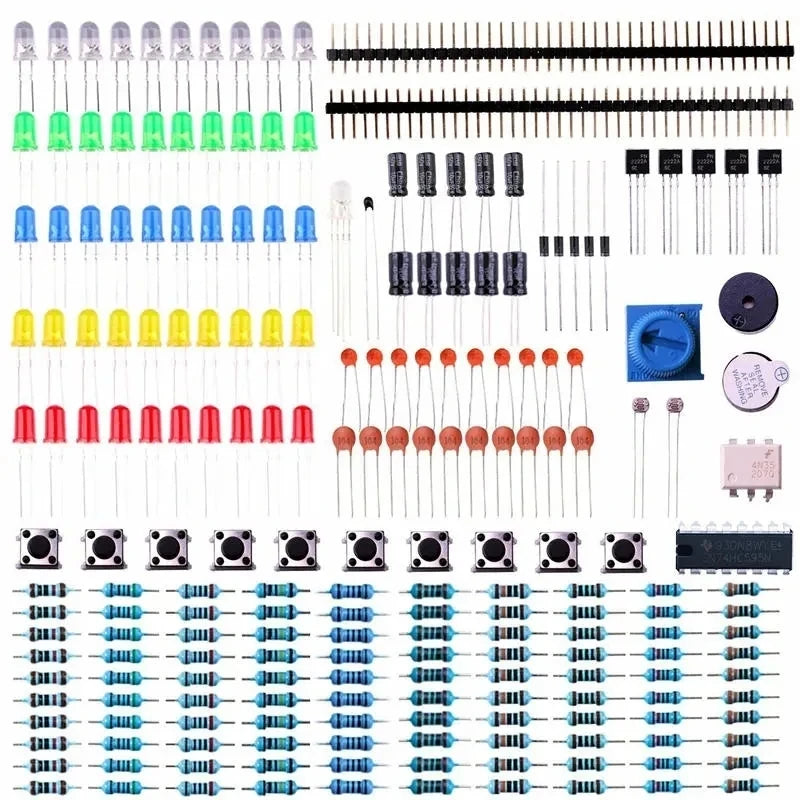 Custom 200pcs Electronics Component Basic Starter Kits Resistor Buzzer Capacitor LEDs with plastic storage box Geekcreit for Arduinos Manufacturer