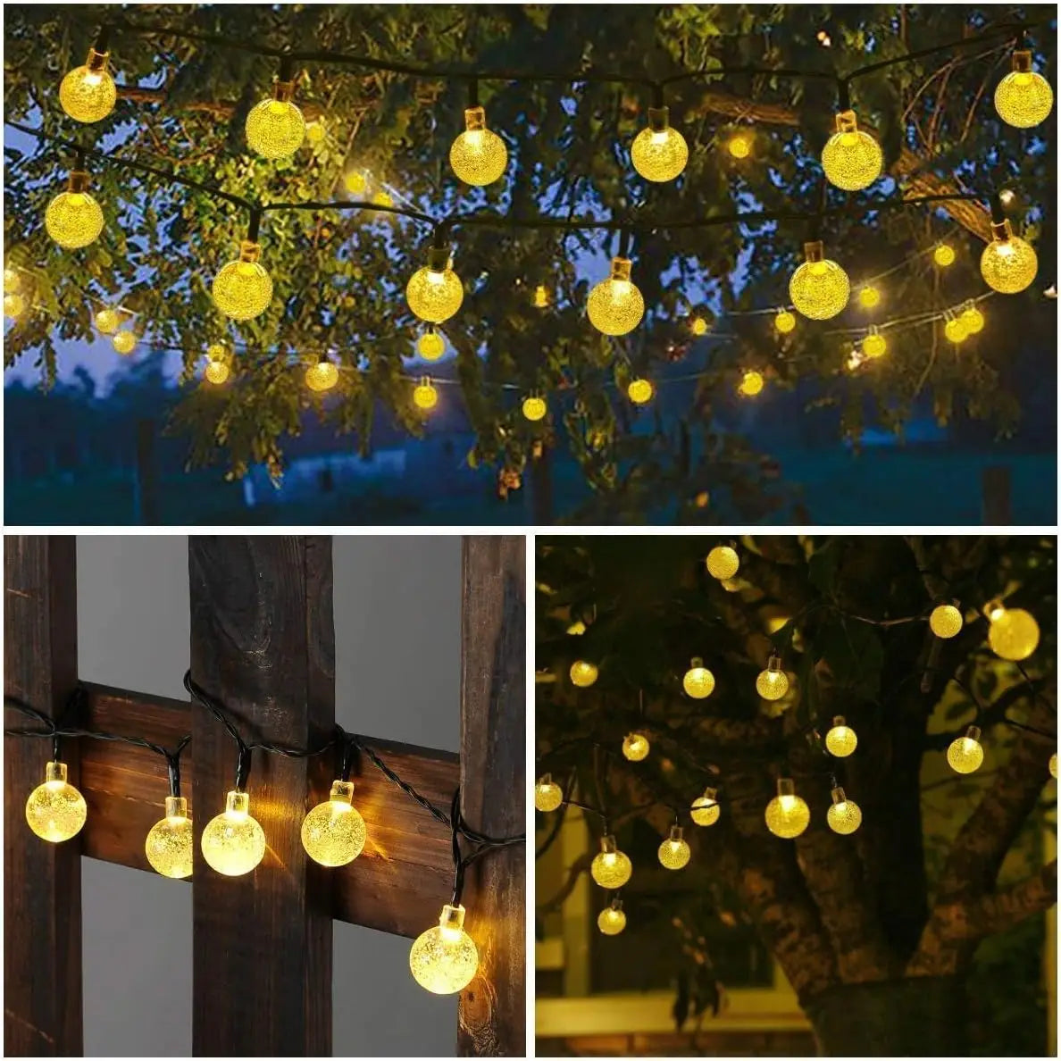 Custom 60 LED Solar Fairy Lights Outdoor LED Solar String Lamps 11M Waterproof 8 Modes for Tree Christmas Decoration Party Decor Garden Manufacturer