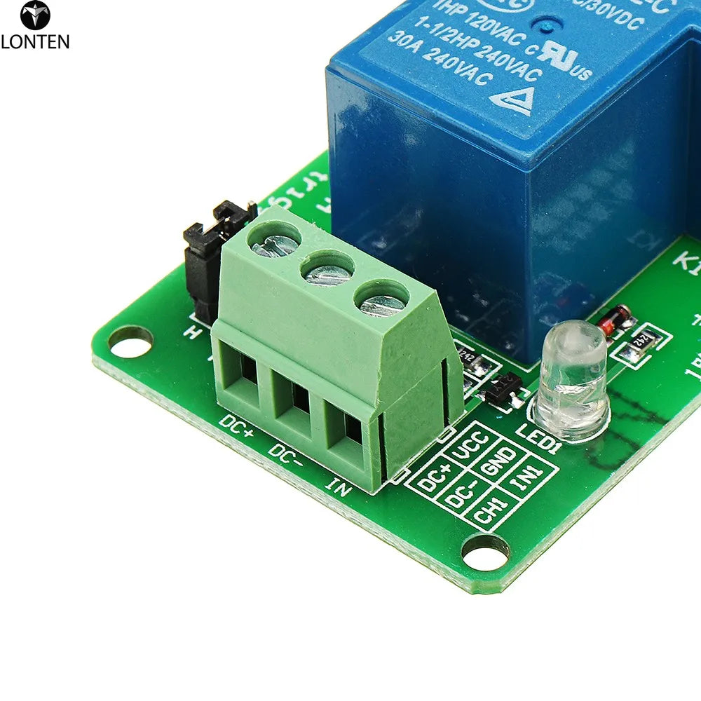 Custom Lonten 5V 1 Channel 30A Optocoupler Isolation Support High and Low Level Trigger Switch Relay Module Manufacturer