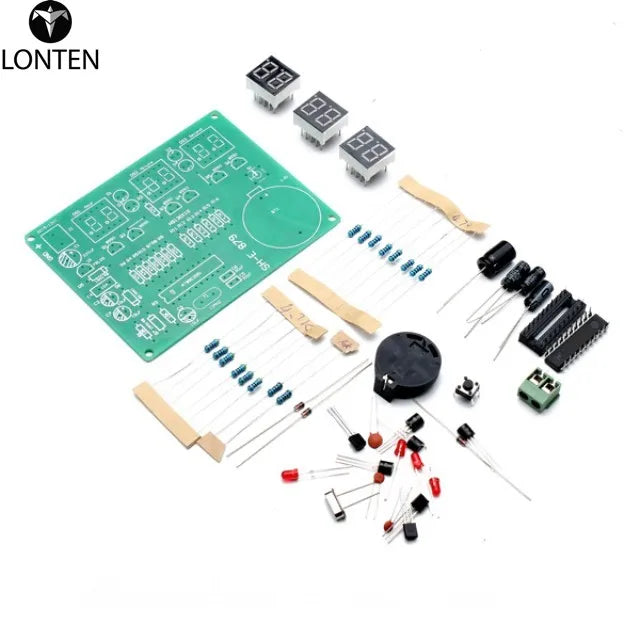 Custom Lonten  DIY 6 Digital LED Electronic Clock Kit 9V-12V AT89C2051 without battery Manufacturer