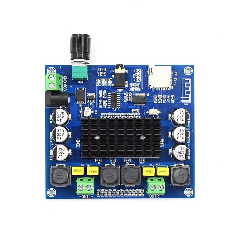 5.0 100W+100W TPA3116 Digital Audio Power Amp HiFi Sound Dual Channel Class D Stereo Aux TF Card Amplifier Board pcb assembly