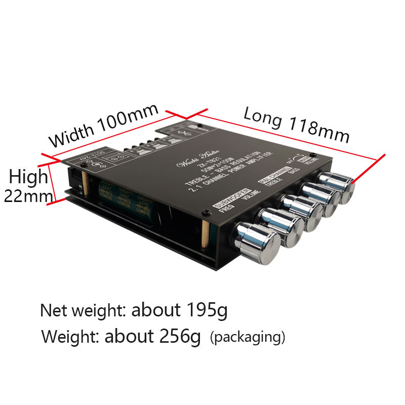 2*50W+100W TPA3116D2 Power Subwoofer Amplifier Board 2.1 Channel Class D TPA3116 Audio Stereo Equalizer Amp pcb assembly Customize