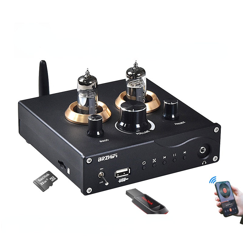 6J5 Vacuum NE5532 Tube Preamp Headphone Amplifier HiFi Stereo Preamplifier APTX ES9023 Home Theater Pre AMP pcb assembly