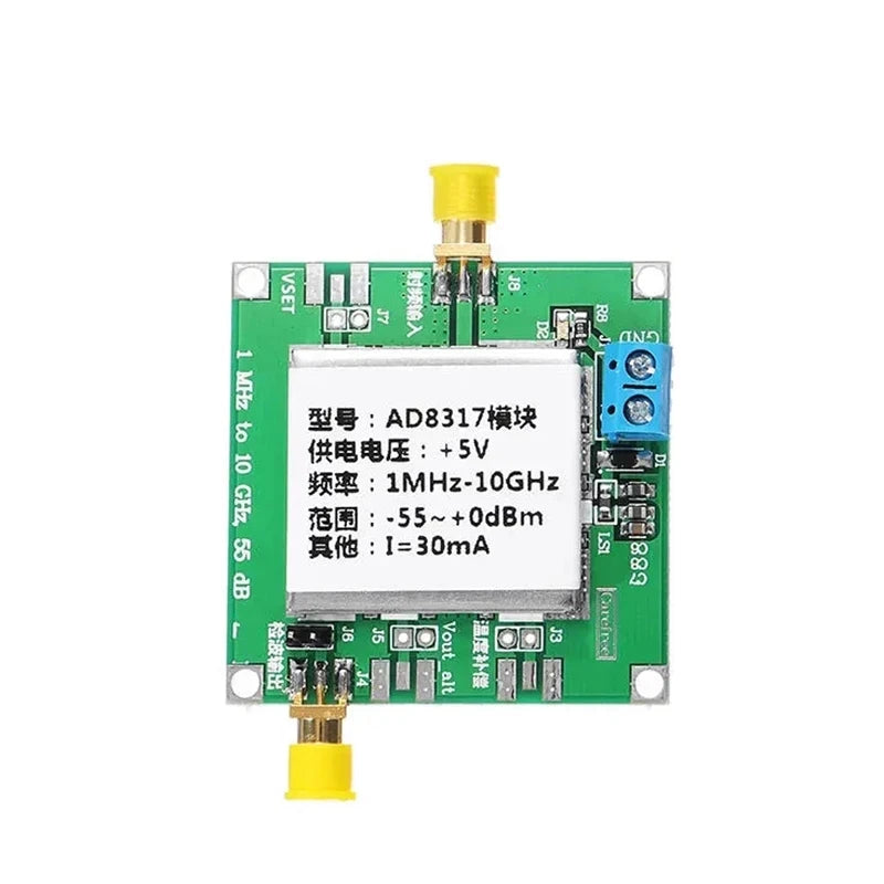 Custom DC3-5V AD8317 1M-10000Mhz Module RF Power Meter Logarithmic Detector Power Controller Signal Amplifier Fm HF VHF Manufacturer