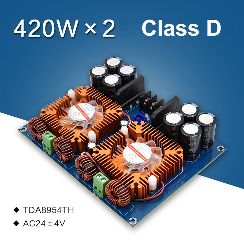 2*420W Audio Amplifier Board TDA8954TH Class AD Power Stage Audio Amplifier Board Dual Channels Stereo Home pcb assembly Customize