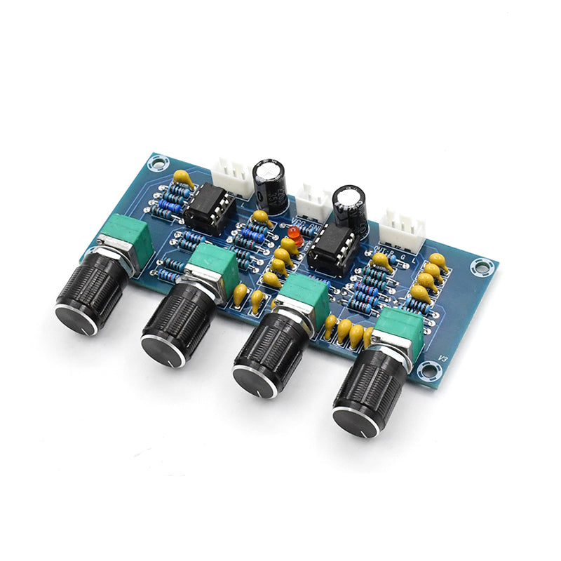 Dual NE5532 tunable preamp board audio treble and bass adjustment equalizer tone control preamp pcb assembly