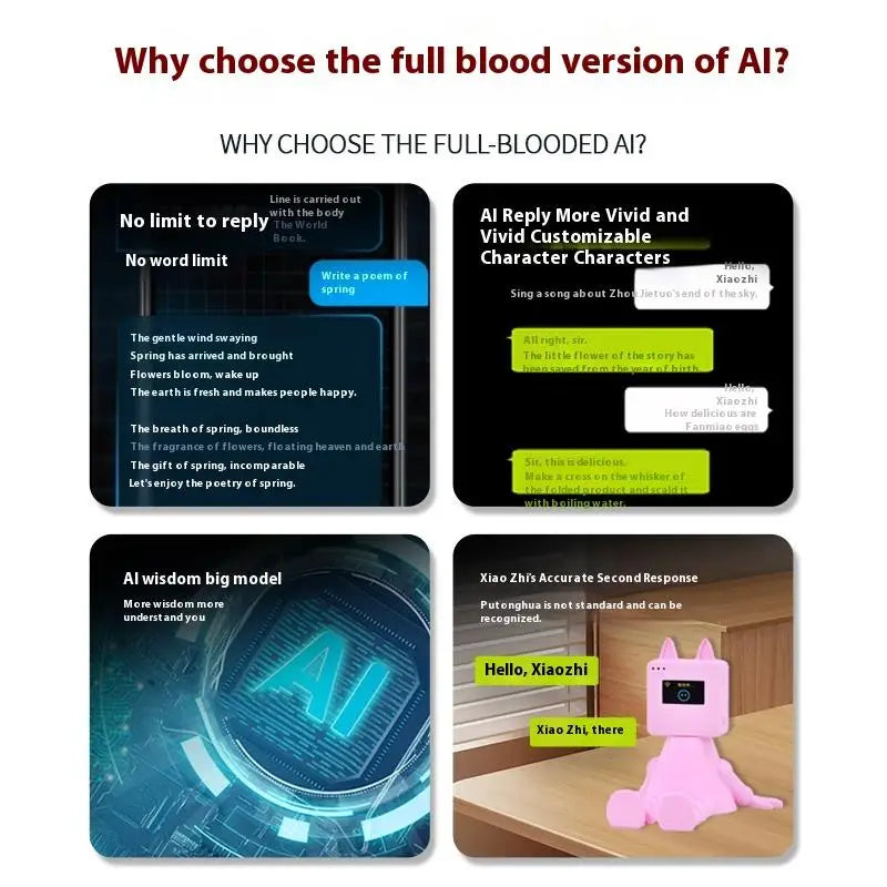 Xiaozhi Ai Robot Intelligent Dialogue Voice Robots Conversation Customizable Children Companion Robots Deepseek People Gifts