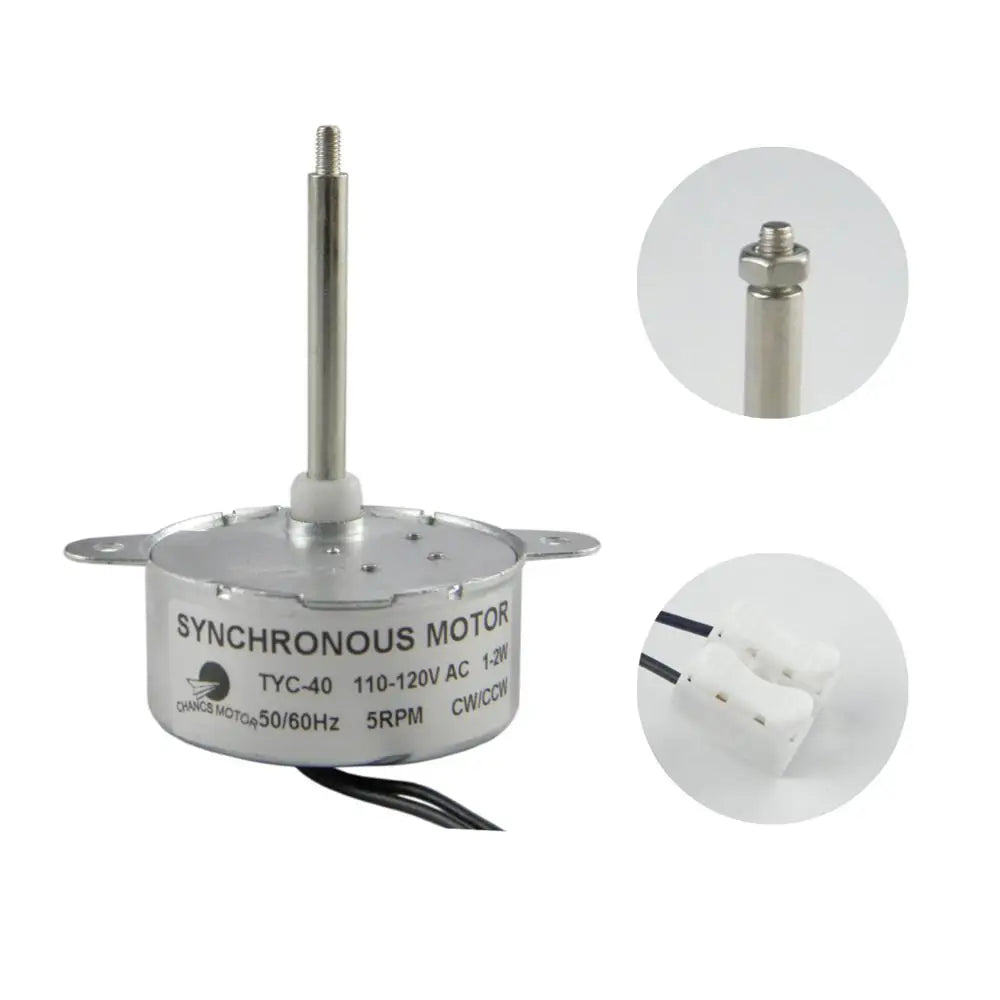 Custom  TYC-40 110V 46mm AC Small Gear Synchro Motor 5/6RPM CW/CCW by Electric Motor Suppliers Manufacturer