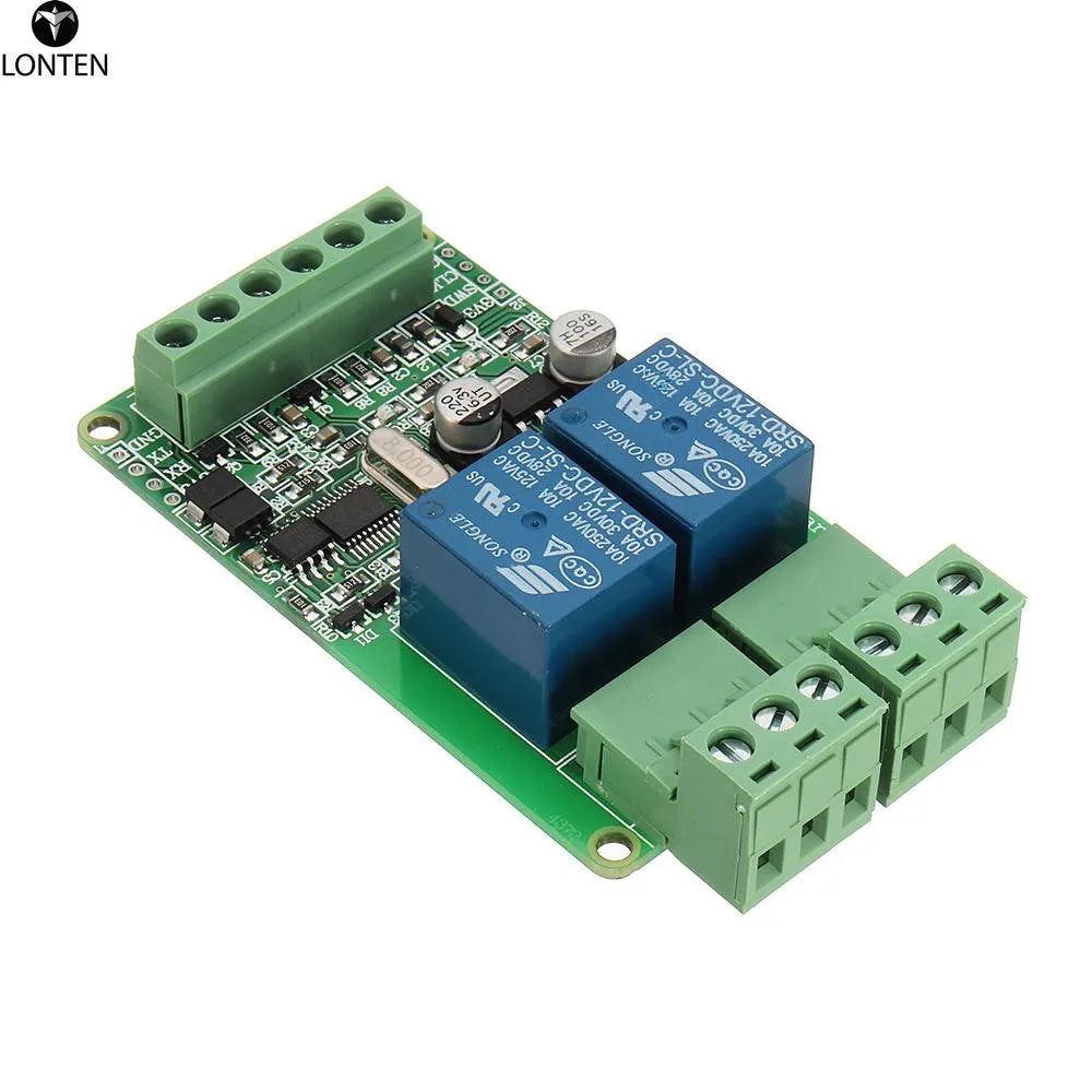 Custom Lonten Modbus-Rtu 2-way Relay Module Output 2 Channel Switch Input TTL/RS485 Interface Communication Manufacturer