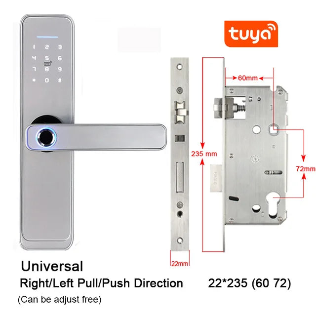 Custom Hot Tuya Smart lock Waterproof smart Fingerprint door lock WiFi lock Manufacturer