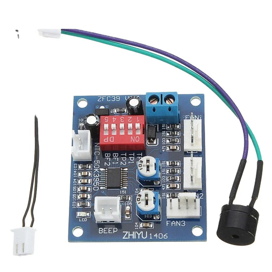 Custom China Custom PCB SMD/DIP PCBA Factory PCBA Assembly DC 12V Four Wire 4 wire Thermostat PWM Fan Speed Controller Module Manufacturer