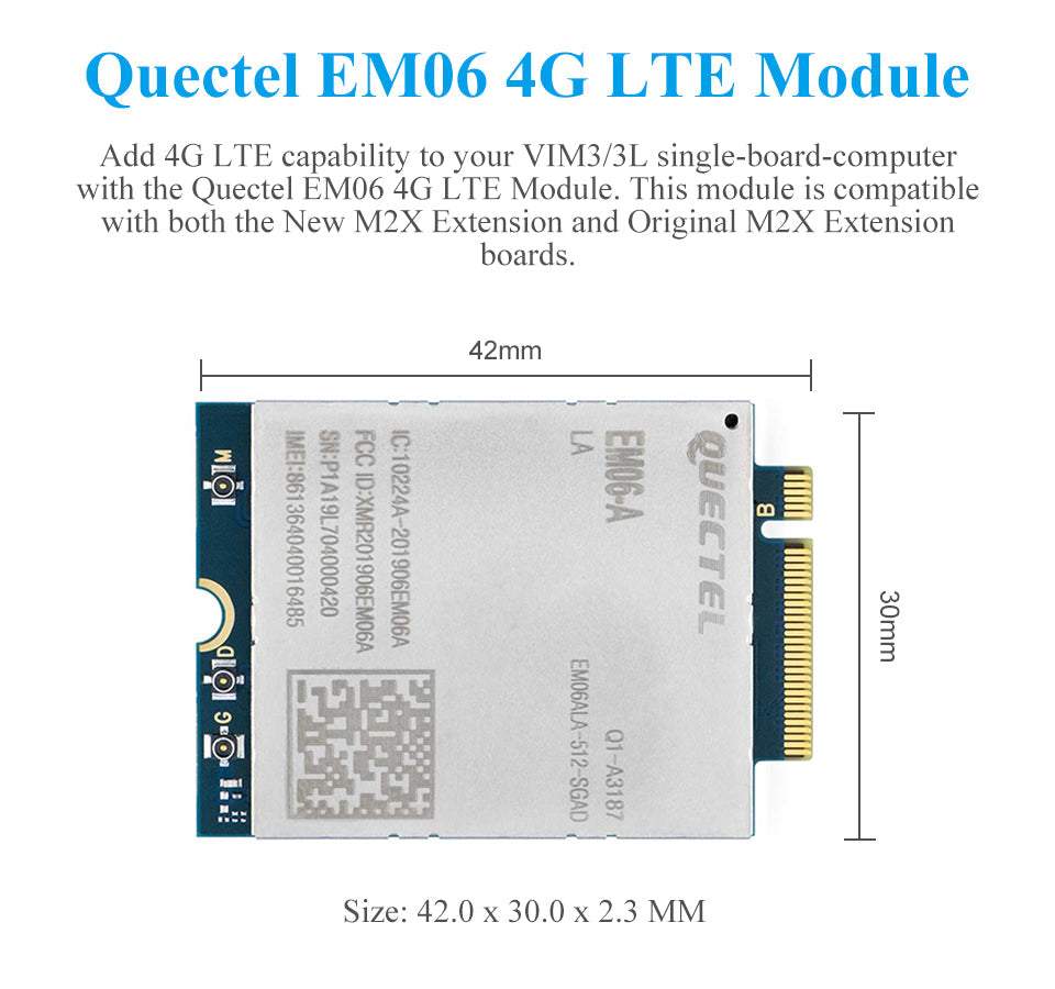 Khadas Quectel EM06 4G LTE Module for khadas M2X Extension boards / New M2X Extension Custom PCB pcba customize