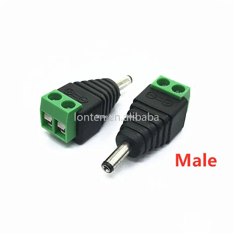 Custom 10Pcs Male Female DC Power Plug Connector 3.5x1.35mm 1.35mm x 3.5mm Needn't Welding DC Plug Adapter 12V 24V For CCTV Manufacturer