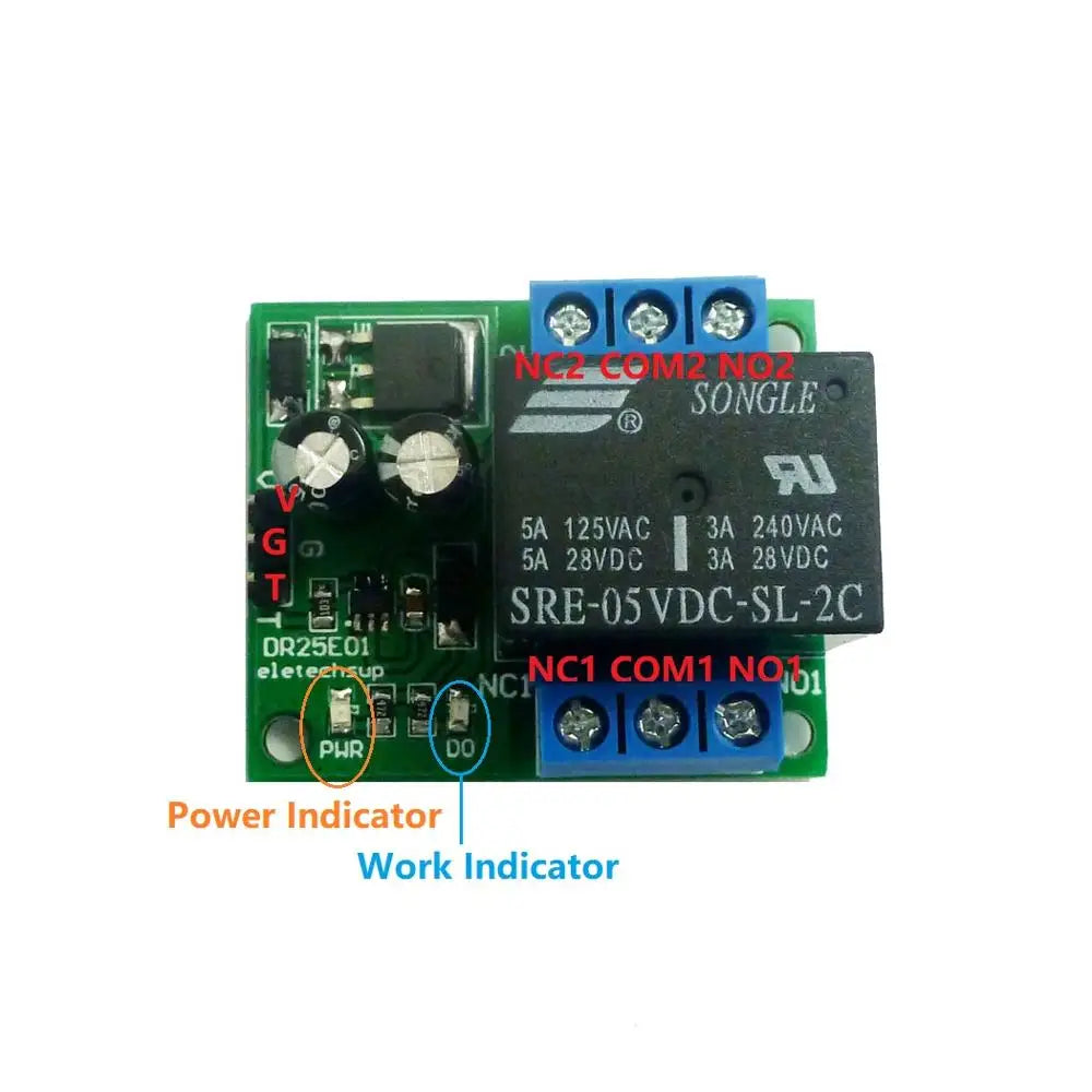 Custom OEM DC 5V 9V 12V 24V 3-5A Flip-Flop Latch DPDT Relay Module Bistable Self-locking Switch Low pulse trigger Board for Motor LED P Manufacturer