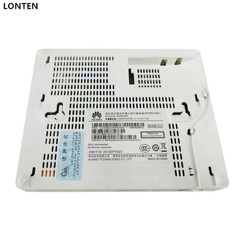 Custom Original HG8346R wireless Epon Terminal wireless with 4FE+2Phone+wifi+1USB HGU 8347R EPON ONT ONU English Firmware Manufacturer