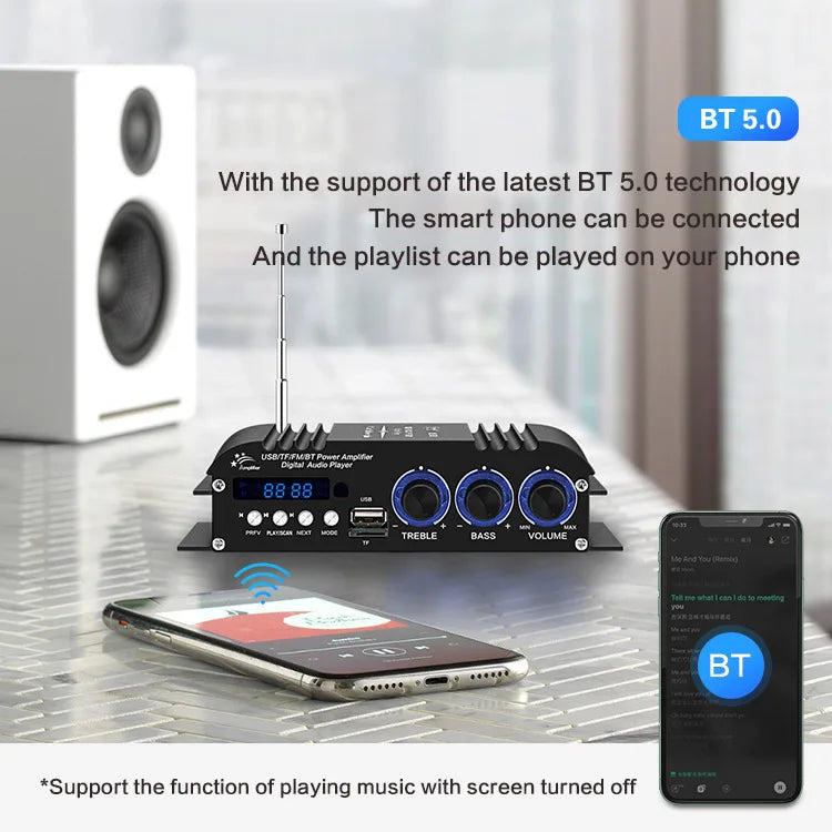 Custom 2*60W Audio TPA3118 Power audio Amplifier board Stereo Equalizer HiFi Digital Mp3 Decoder AMP FM Radio Mp3 Player pcb assembly Manufacturer