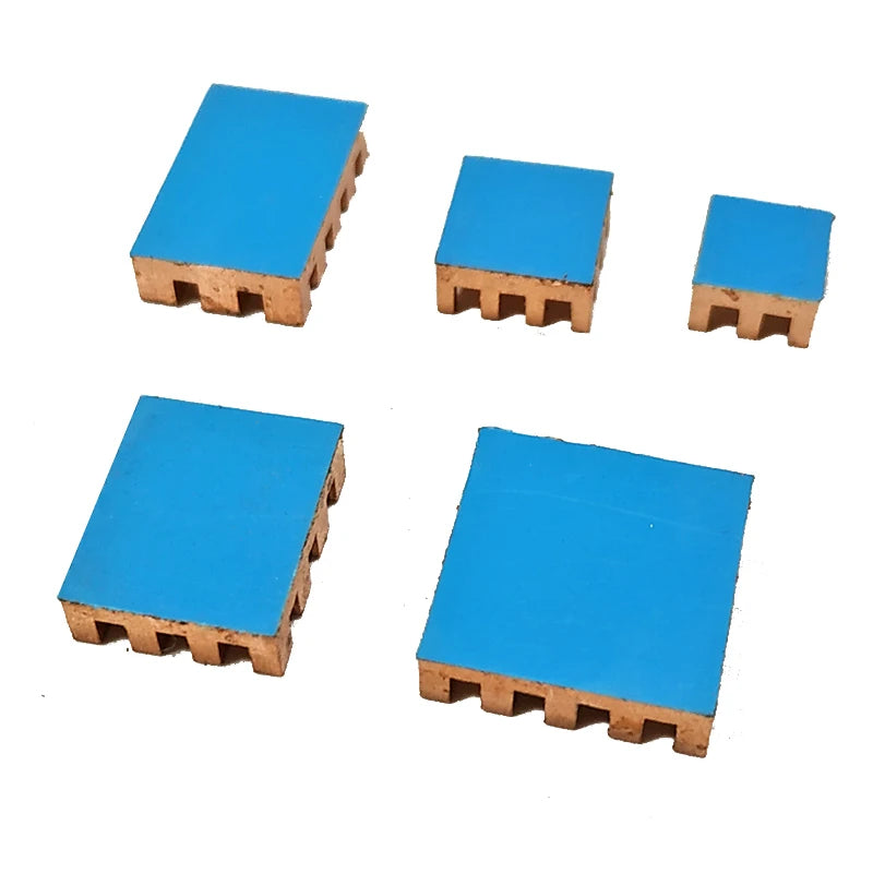 Custom 5pcs Metal Pure Copper Heatsink Passive Cooling Pad Heat Dissipation Radiator cooler for Raspberry Pi 4B Manufacturer