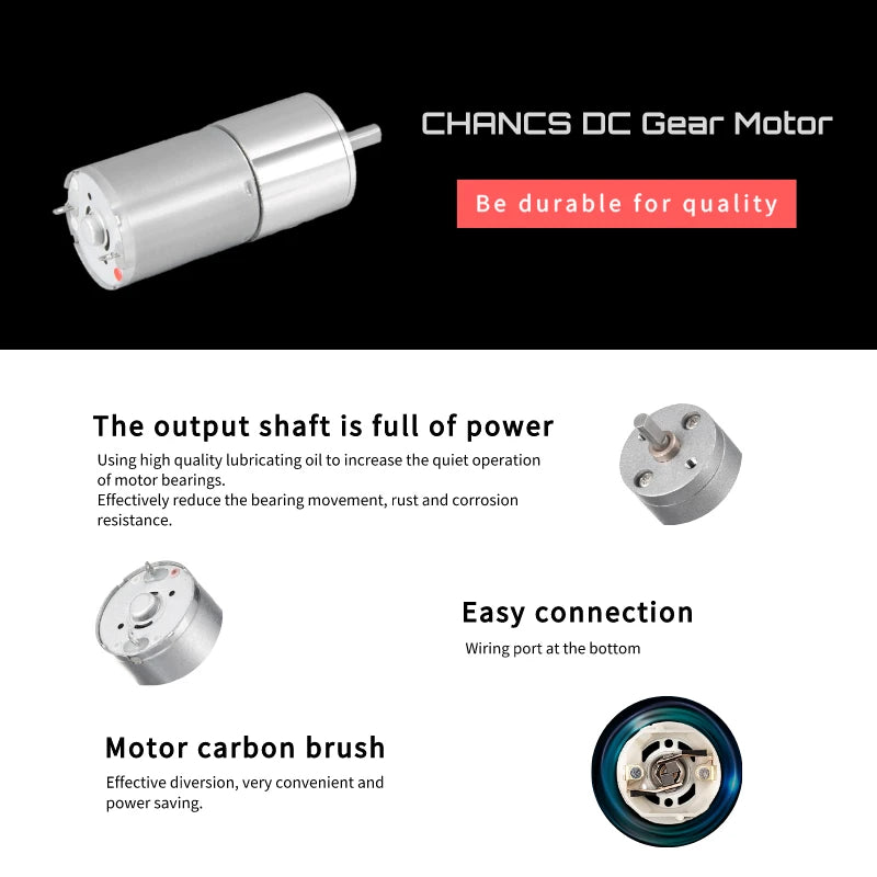 Custom ZGA25RQ 6V/12V/24V Gear Motor With Centric Output Shaft High Torque Reversible Electric Geared Motor Manufacturer