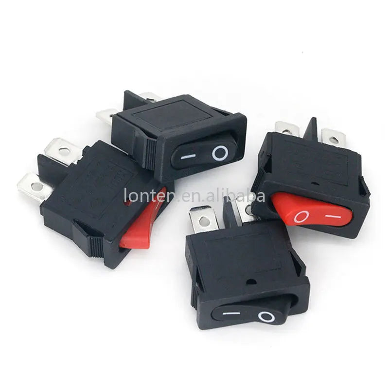 Custom 10pcs/lot Instrument Switch KCD1-110 21x10mm SPST 2 Pin 250V 6A Boat Switch Snap-in ON OFF Rocker Position Manufacturer