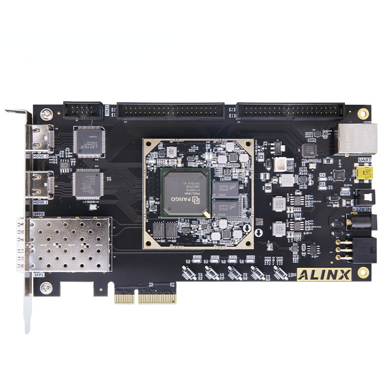 AXP100 :PANGOMICRO Logos2 PG2L100H FPGA PCIe SFP FPGA  Board Custom PCB pcba transmitter receiver 4channel