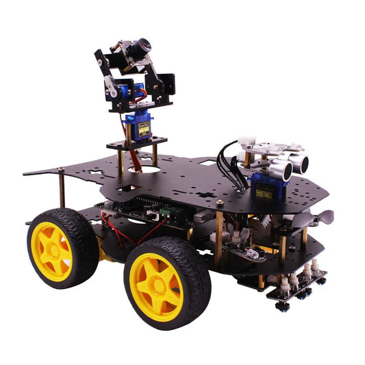 Custom Chuangke Teaching Raspberry Pi 4 Generation Smart Car WiFi Camera AI Video Robot 4WD Manufacturer