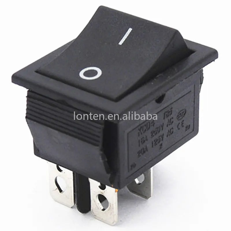 Custom Custom 5PCS KCD4 Rocker Switch ON-OFF 2 Position 4 Pins Electrical equipment With Light Power Switch Switch cap 16A 250VAC Manufacturer
