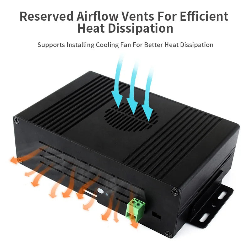 Raspberry Pi 5 All-In-One Mini-Computer Kit PCIe to 4-Ch USB3.2 Gen1 Ports Aluminum Alloy Case