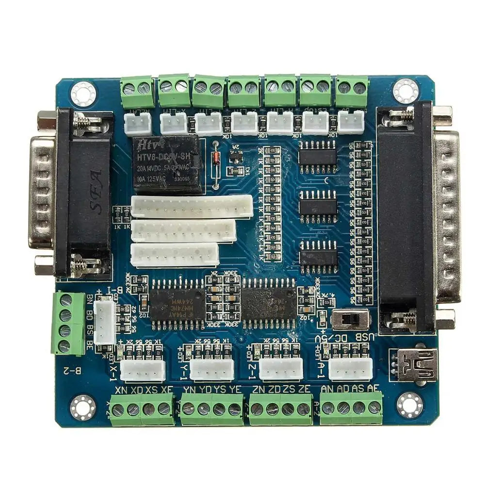 Custom CNC 5 Axis Breakout Board Interface Adapter For Stepper Motor Driver Mill/Input with usb cable Manufacturer