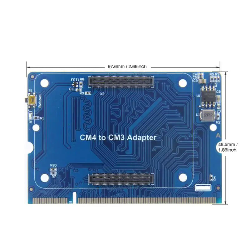 Custom CM4 to CM3 Converter / Adapter Board with Heatsink C23 for Raspberry Pi Compute Module 4 Manufacturer