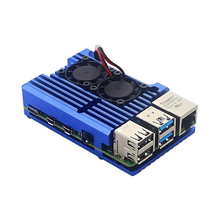 Custom Lonten new arriving  in stock Raspberry Pi 4  Aluminum Case Box with high efficient cooling fan for Raspberry Pi 4 Manufacturer