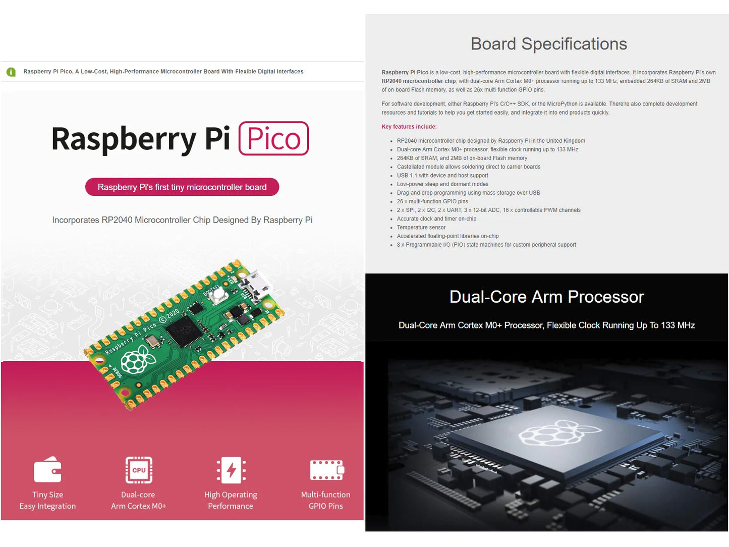 Custom Raspberry Pi Pico, high performance microcontroller board pcba mp3 audio Manufacturer