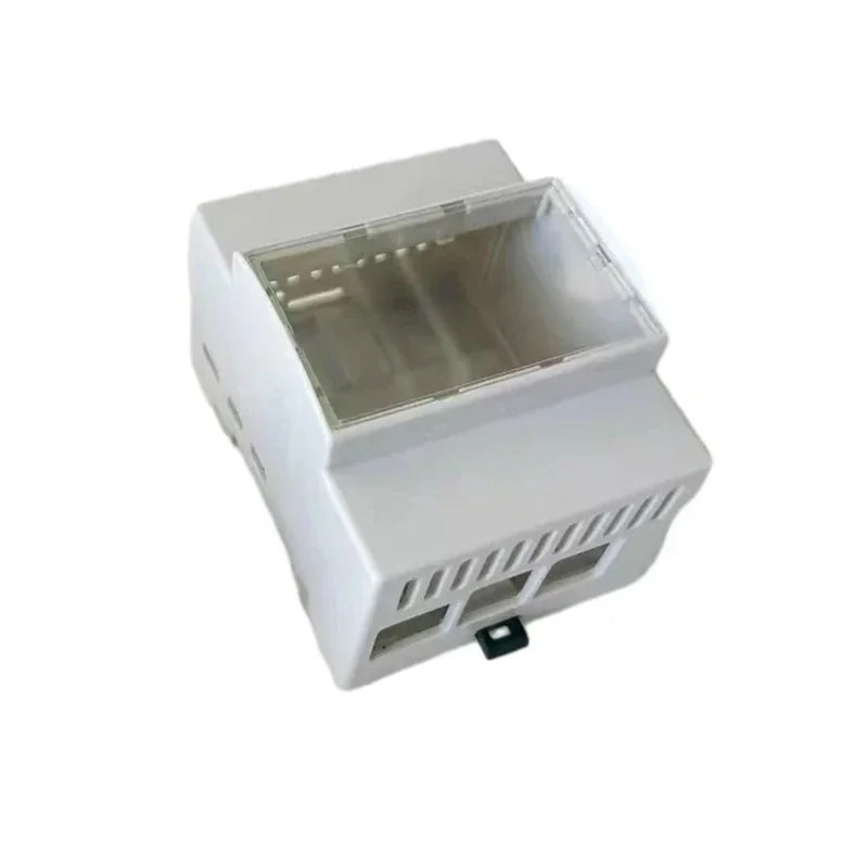 Case DIN Rail Shell White ABS Large Inner Space Clear Top Windows Electric Box For Rpi 5 Pi 5 For Raspberry Pi 5