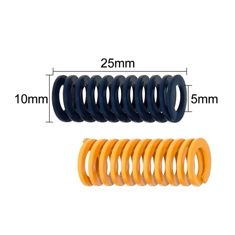 Custom 4Pcs Heated Bed Springs Die Light Load Compression Spring 5x10x25mm For MK3 Heated Bed 3D Printer CR-10 Ender 3/5Pro Manufacturer