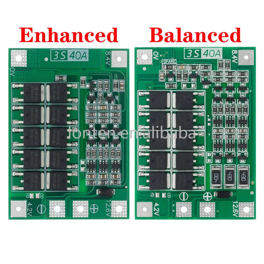 Custom 10PCS 3S 40A Li-ion Lithium Battery Charger Protection Board PCB BMS For 40A Current Drill Motor 11.1V 12.6V Lipo Cell Module Manufacturer