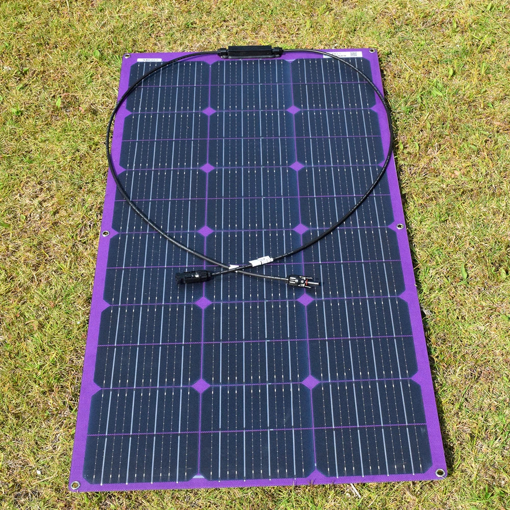 Custom New Monocrystalline Flexible Solar Panel 18V 100W PV Panel Solar System For Caravan/Household/Camping/Yacht Zonnepaneel Manufacturer