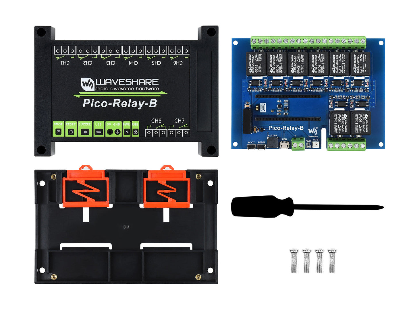 Industrial 8-Channel Relay Module For Raspberry Pi Pico Power Supply Isolation Photocoupler Isolation Custom PCB pcba rc car customize