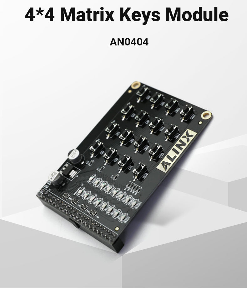 AN0404: 4*4 Matrix KEY LED Expansion Modules for FPGA Board Custom PCB pcba limited pcba box