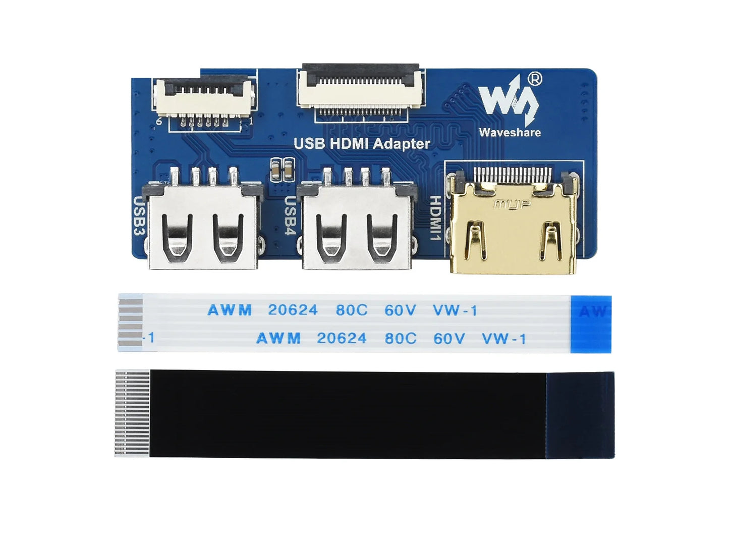 Custom Waveshare USB HD Adapter for CM4-IO-BASE, Adapting FFC Connector To Standard Connector Manufacturer