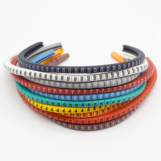 Custom 500PCS EC-0 Cable Wire Marker 0 to 9 For Cable Size 1.5 sqmm Colored Manufacturer
