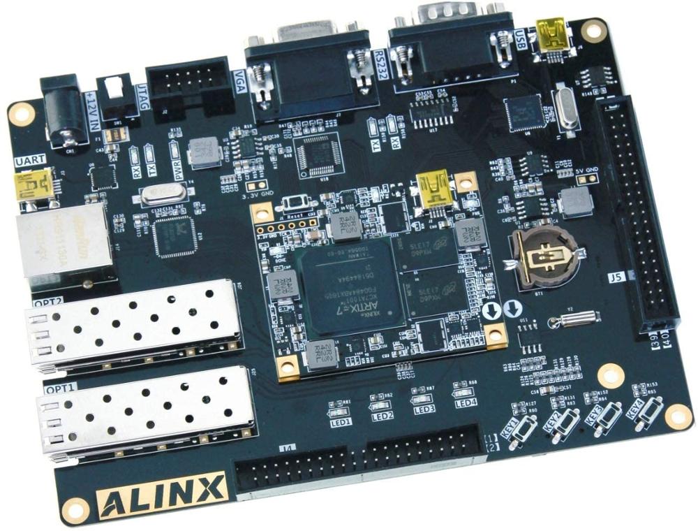 AX7102: Artix-7 XC7A100T (FPGA Development Board + USB Downloader) Custom PCB pcba makerpcb