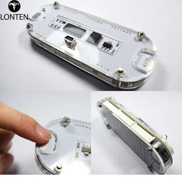 Custom Lonten DIY DS3231 Touch Key Precision High-Brightness LED Dot Matrix Display Desktop Alarm Clock Kit Manufacturer