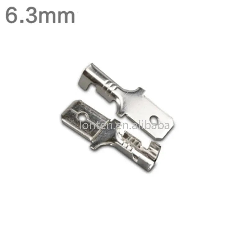 Custom 100pcs 2.8mm 4.8mm 6.3mm male Uninsulated Spade Crimp Connector Terminal Block Manufacturer