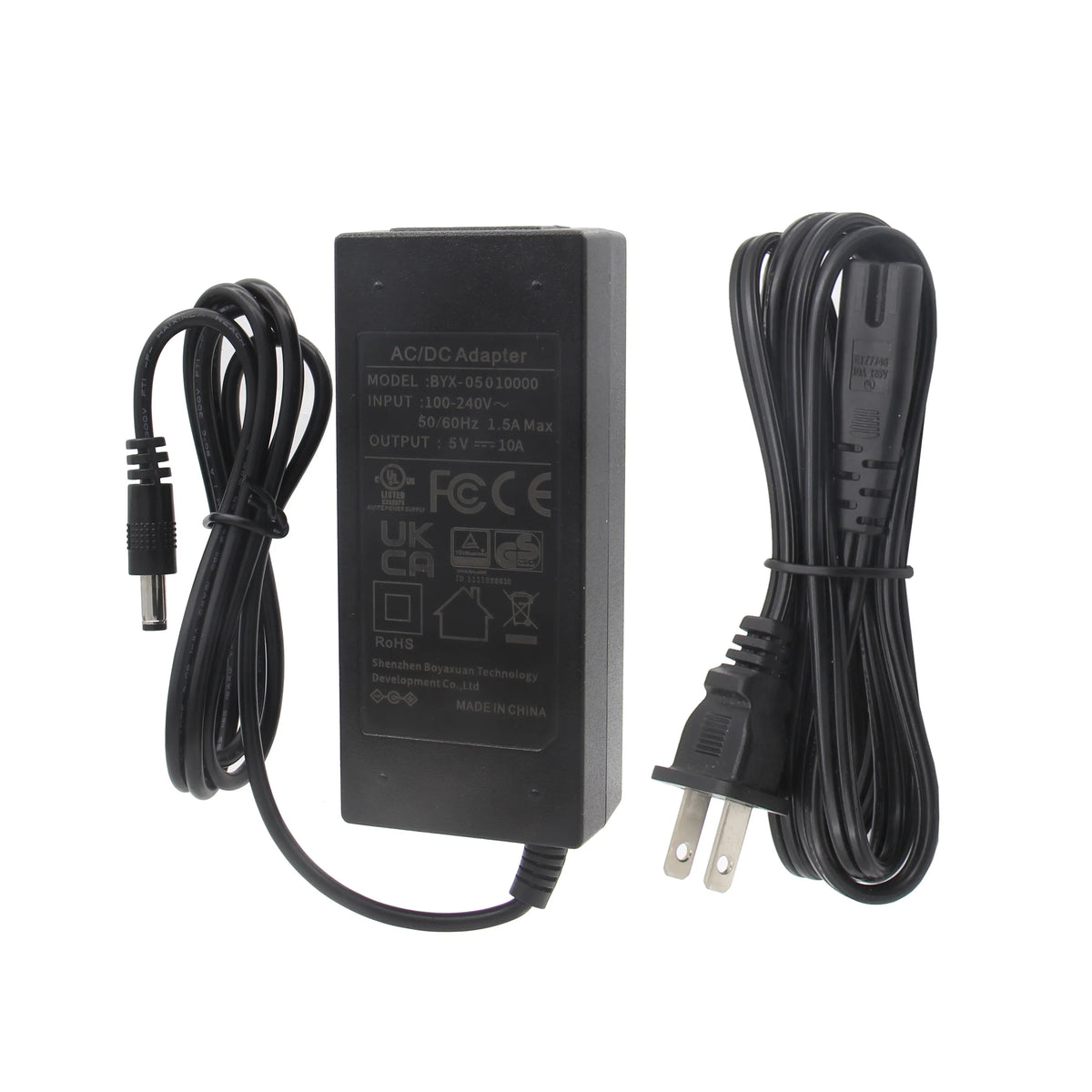 5V 10A Power Adapter Power Supply DC 5.5*2.1mm Jack for Raspberry Pi 5 and X1011 Board