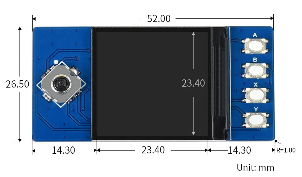 Custom 1.3 inch LCD Display Module for Raspberry Pi Pico 65K RGB Colors 240x240 Resolution SPI Interface Embedded ST7789 Driver Manufacturer