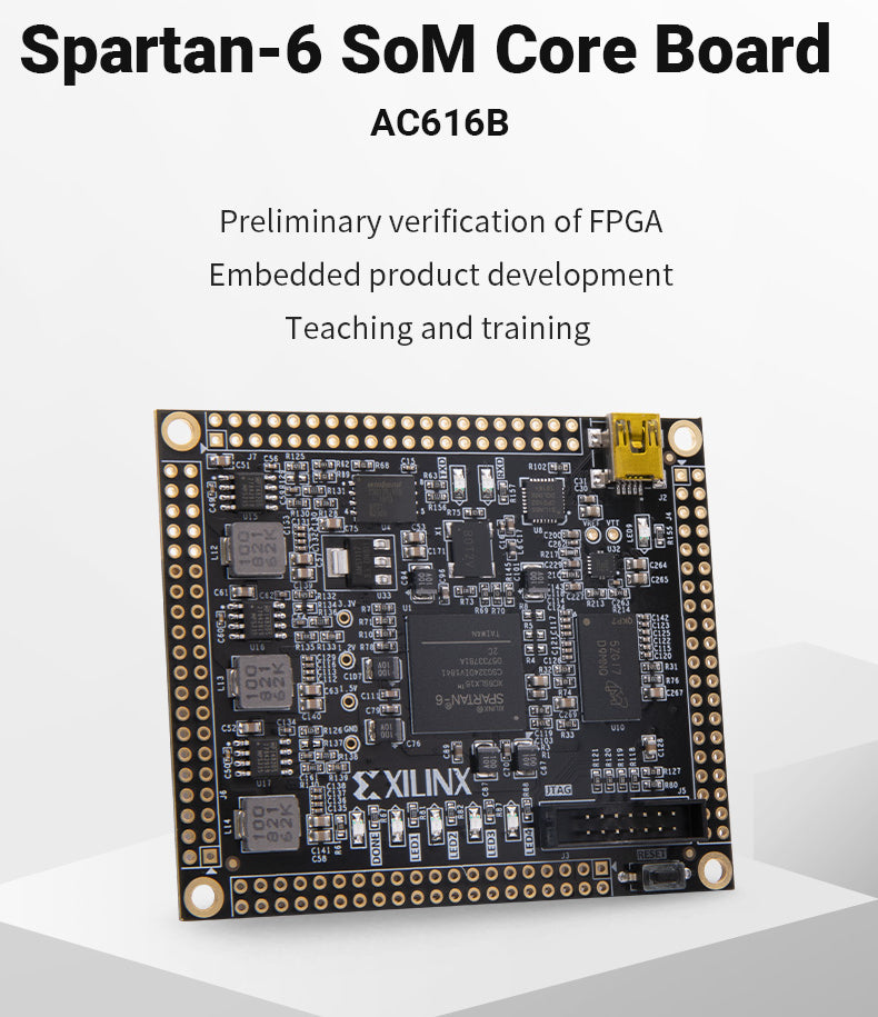 SoM AC616B: Xilinx Spartan-6 XC6SLXLX16 FPGA System On Module Custom PCB pcba smart hom palmrest touchpad pcba customize